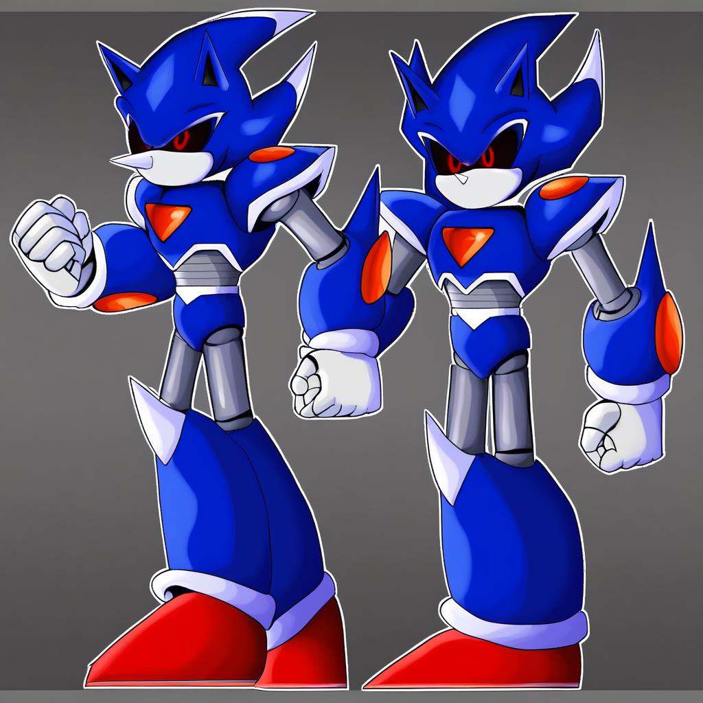 Metallix,  red glowing eyes,  robot on Tensor.Art