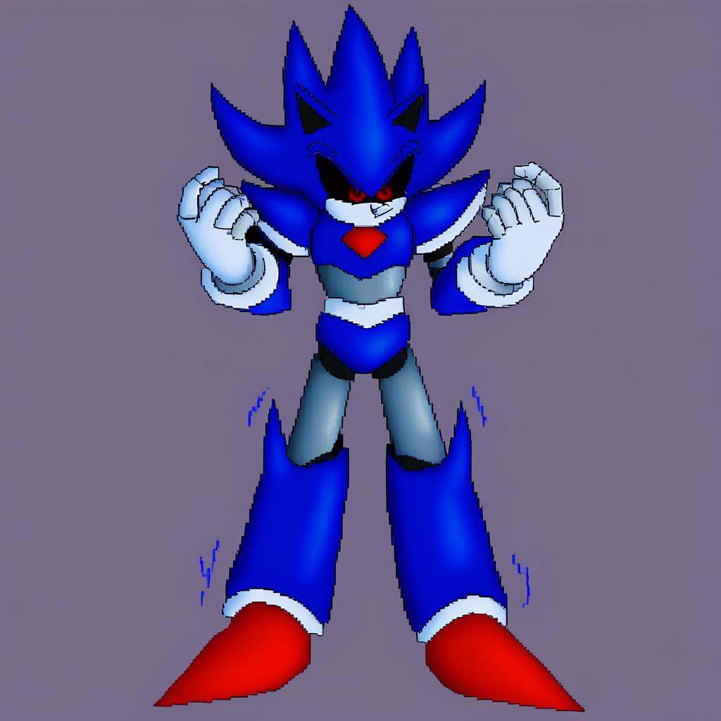 Metallix,  red glowing eyes,  robot on Tensor.Art