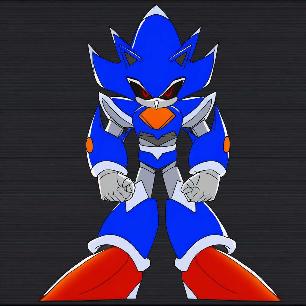 Metallix,  red glowing eyes,  robot on Tensor.Art