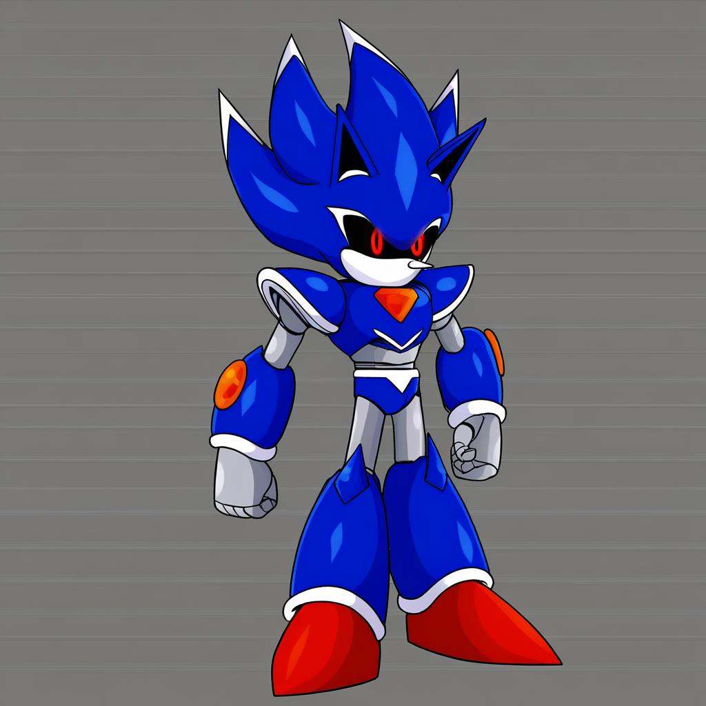 Metallix,  red glowing eyes,  robot on Tensor.Art