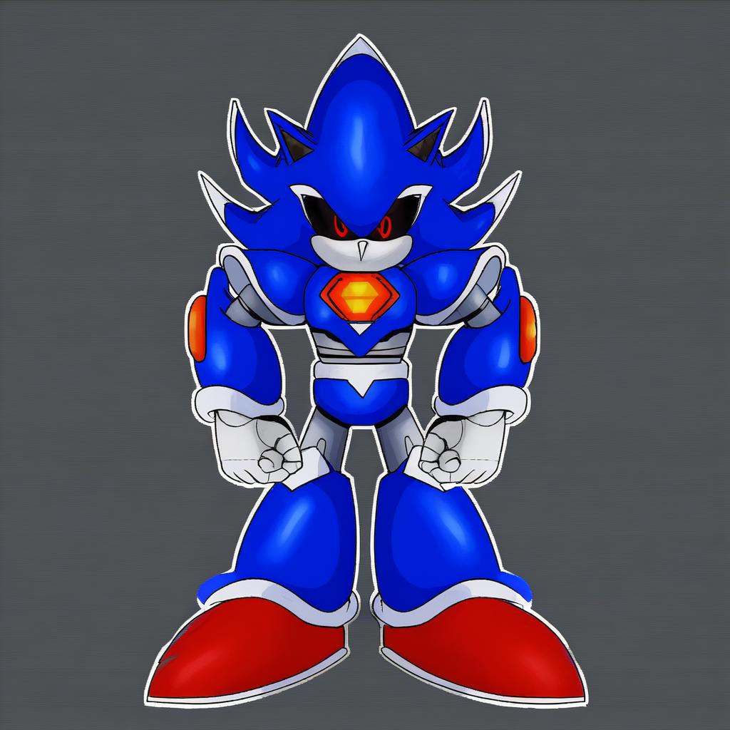 Metallix,  red glowing eyes,  robot on Tensor.Art