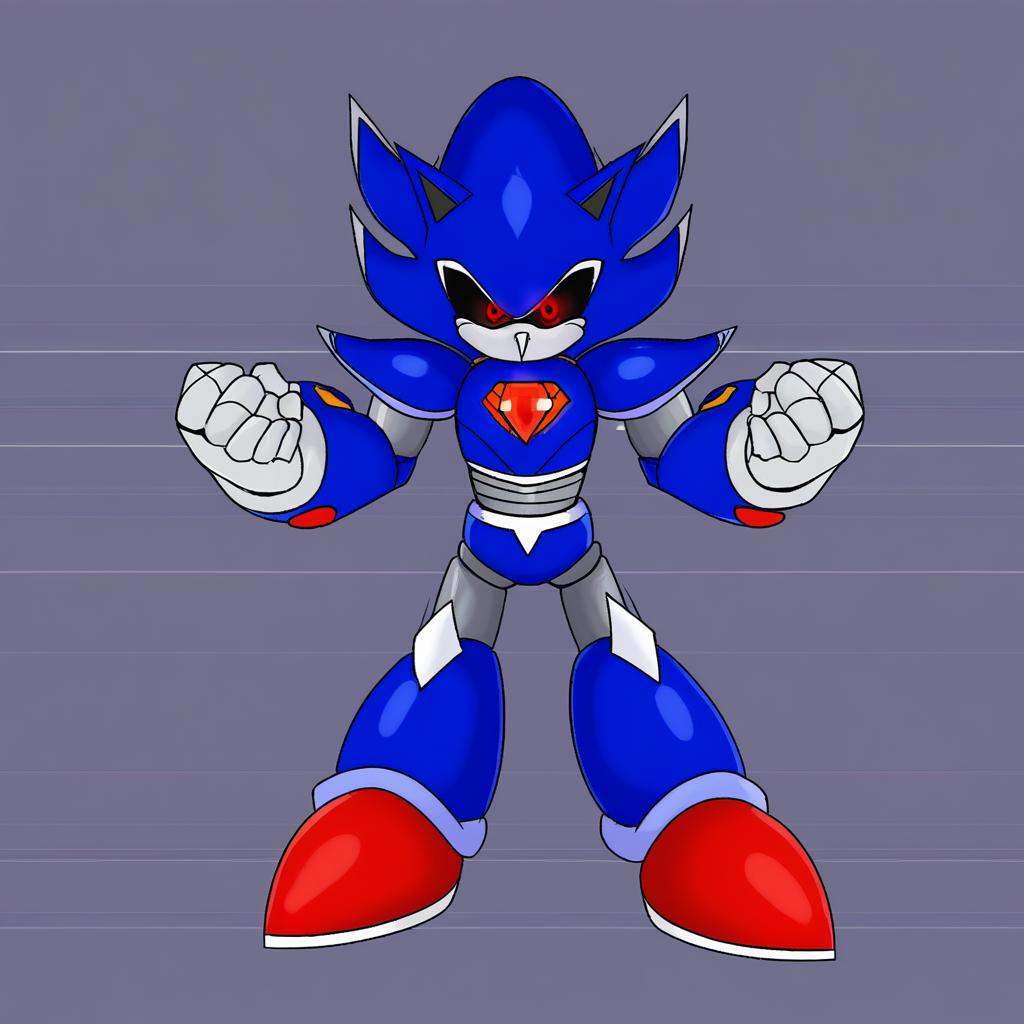 Metallix,  red glowing eyes,  robot on Tensor.Art
