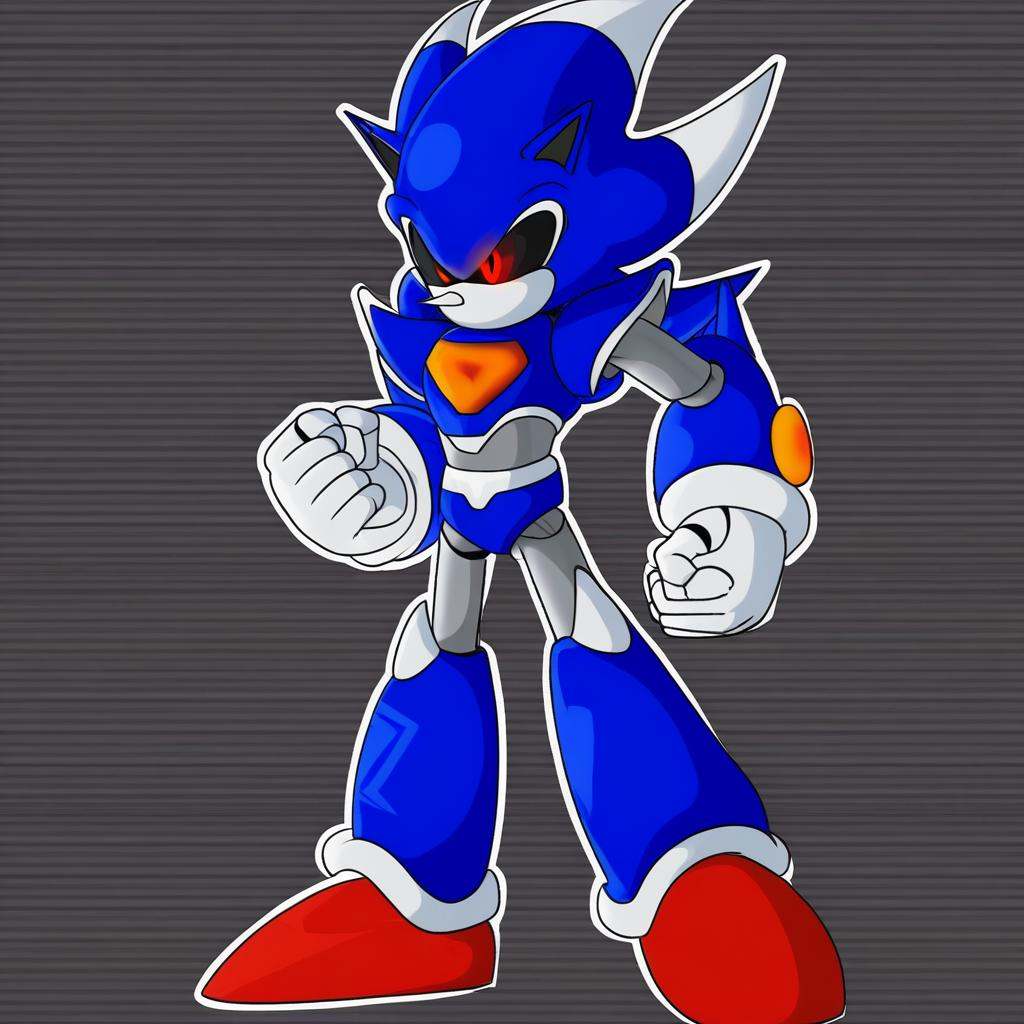 Metallix,  red glowing eyes,  robot on Tensor.Art