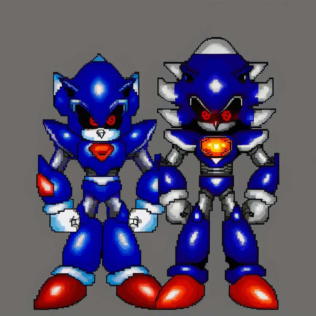 Metallix,  red glowing eyes,  robot on Tensor.Art