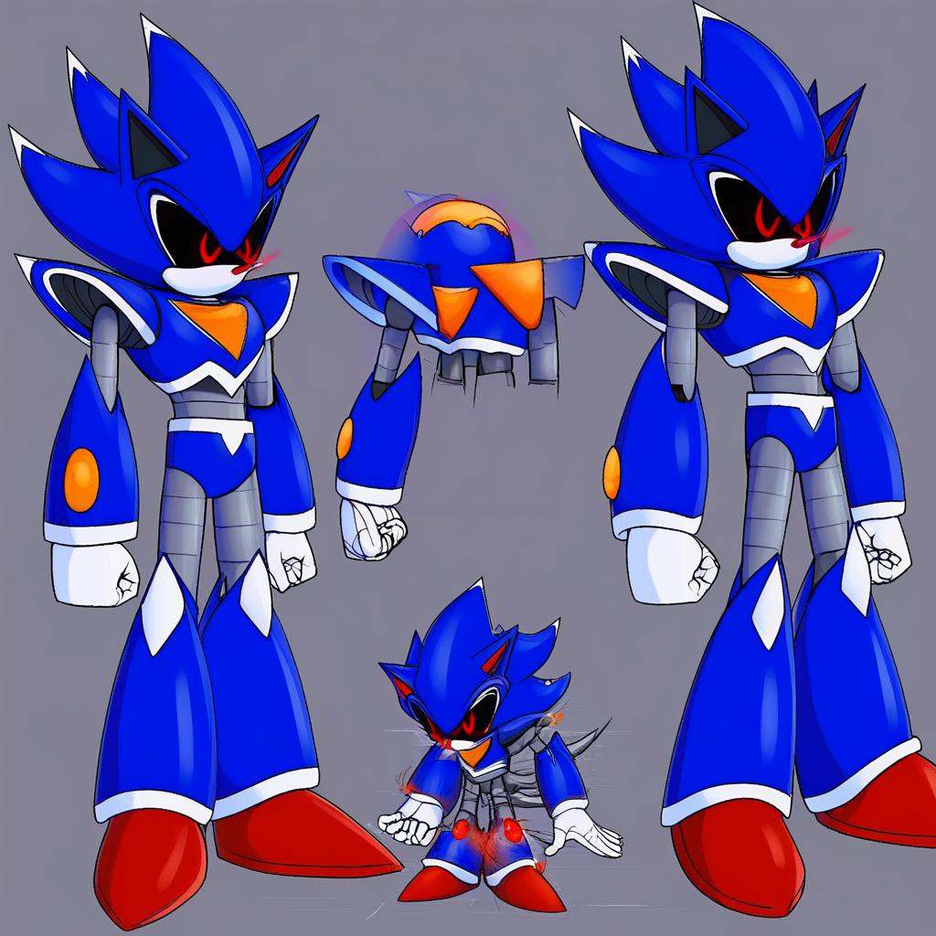Metallix,  red glowing eyes,  robot on Tensor.Art