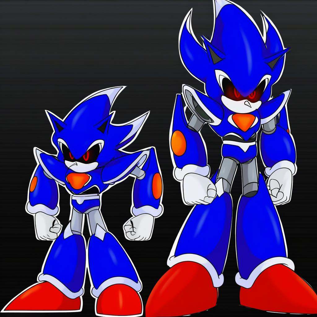 Metallix,  red glowing eyes,  robot on Tensor.Art