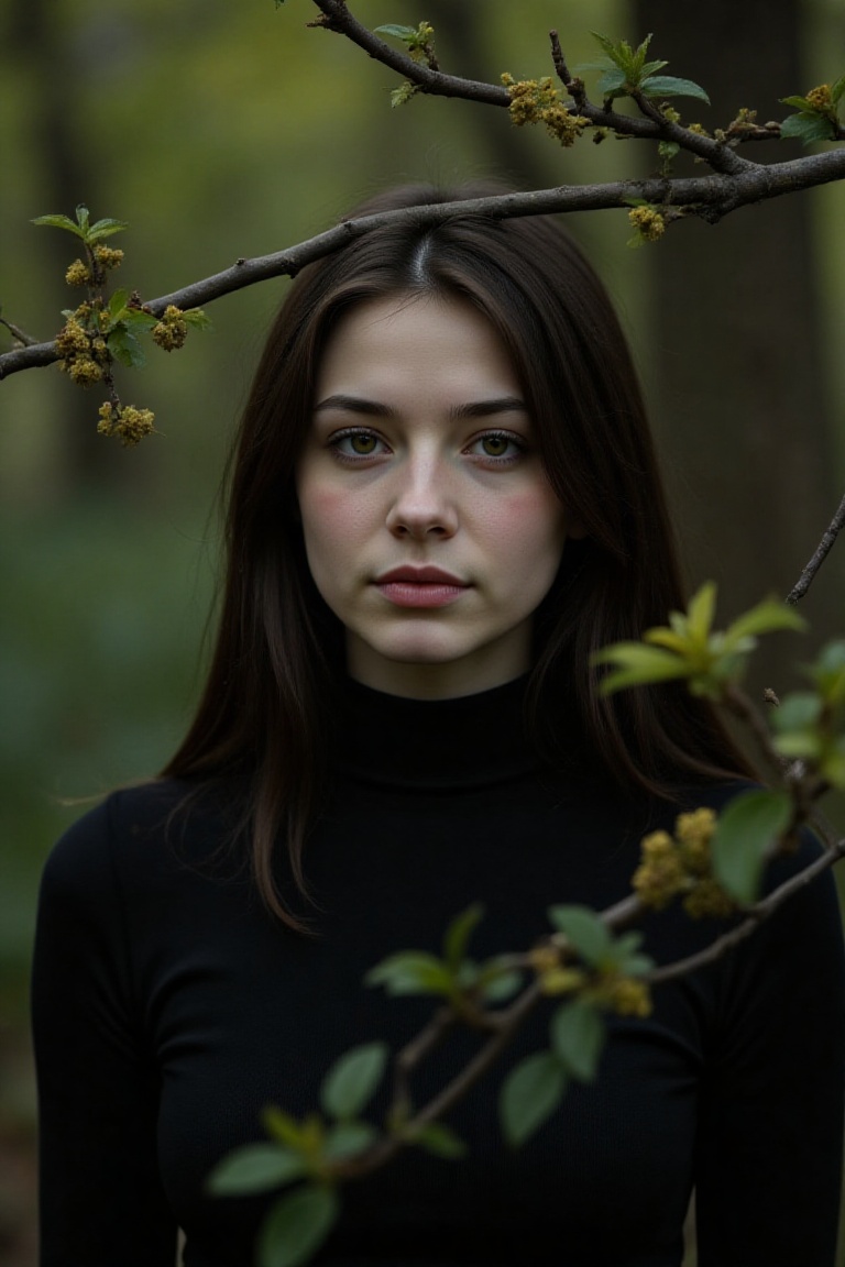 A highly realistic 8k,  HDR photograph captured with a 35mm lens,  featuring an intricate representation of spring embodie...