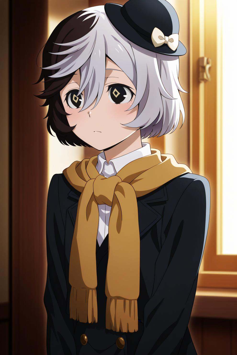 yumeno kyuusaku,  hat,  scarf on Tensor.Art