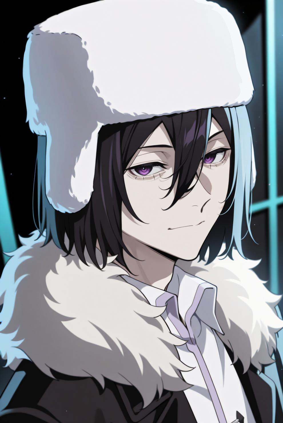 fyodor dostoyevsky,  fur hat,  ushanka on Tensor.Art