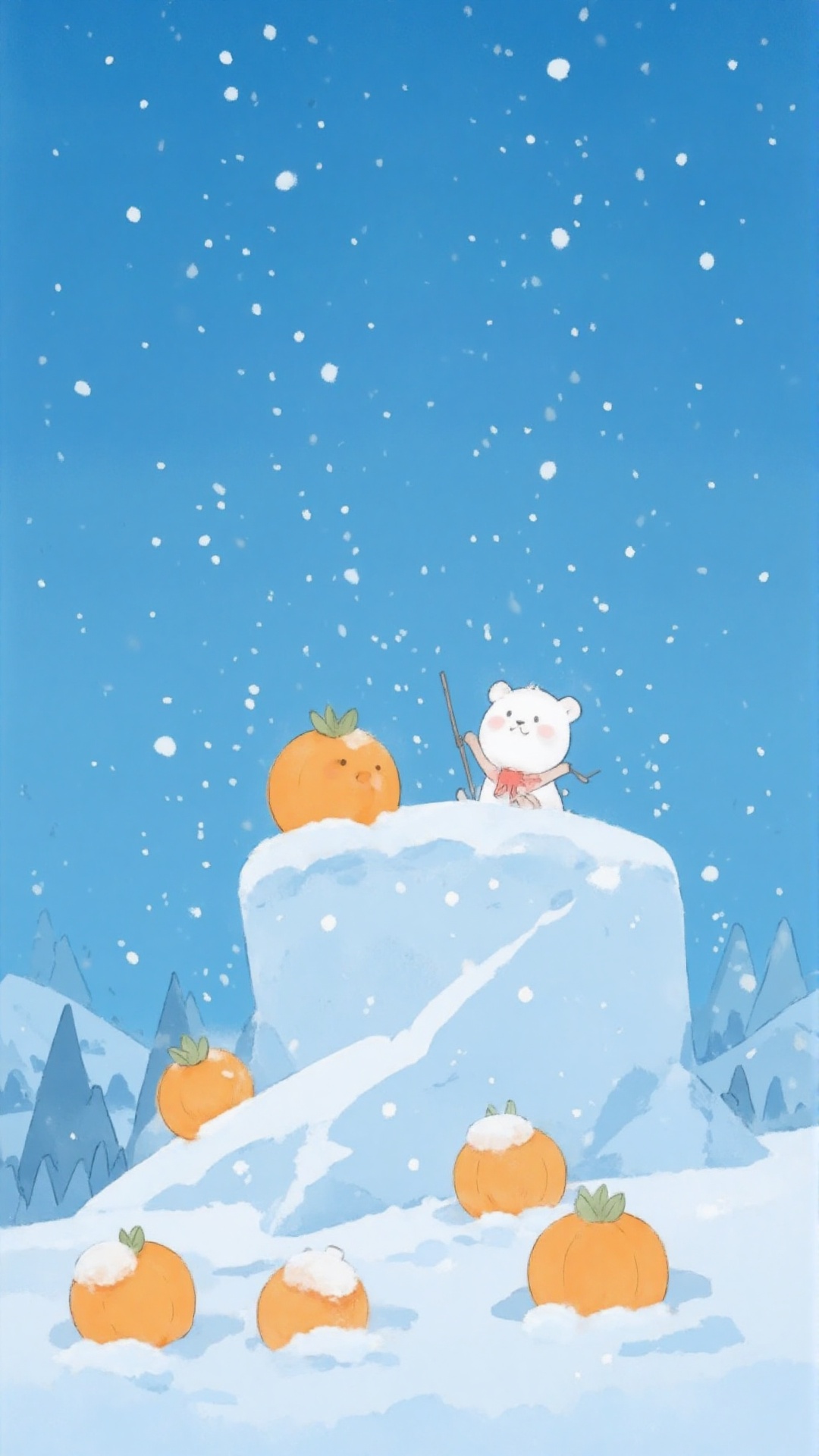 1girl,  bear,  snow on Tensor.Art