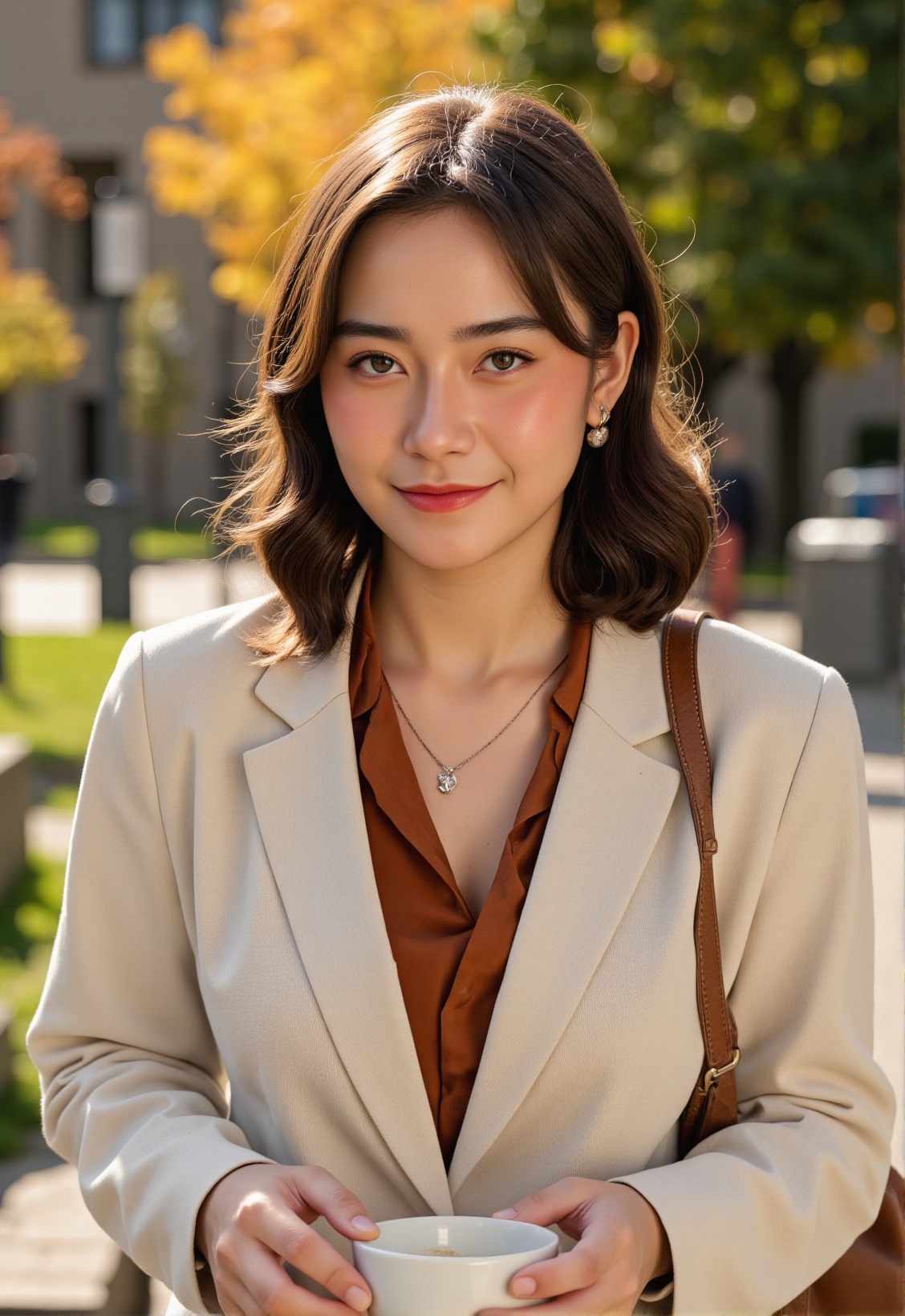 Create a strikingly realistic,  high-resolution portrait of a woman in her late 20s to early 30s,  radiating confidence an...