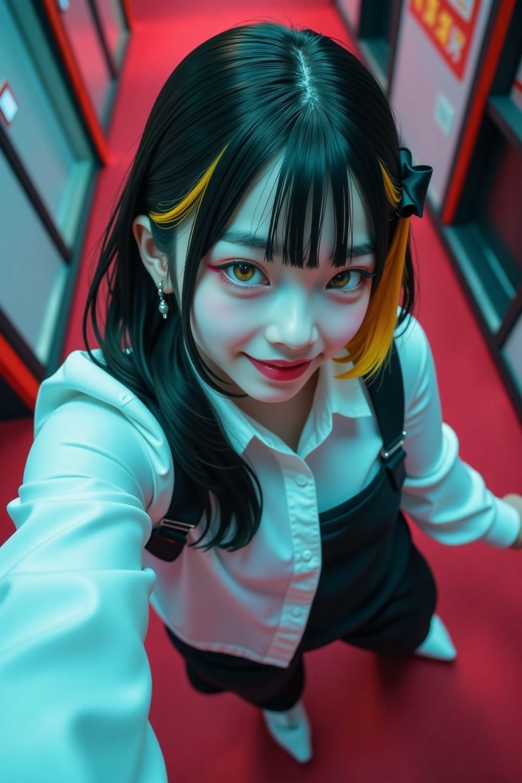 Take selfie,  look at camera, on Tensor.Art