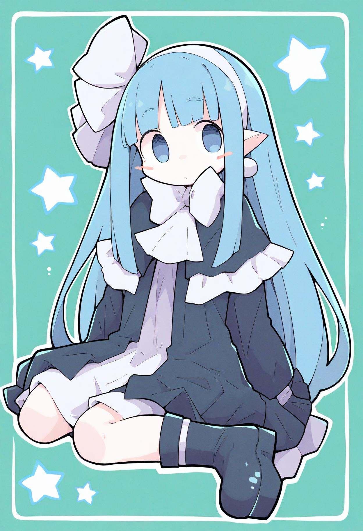 1girl,  mage \(disgaea\),  blue hair on Tensor.Art
