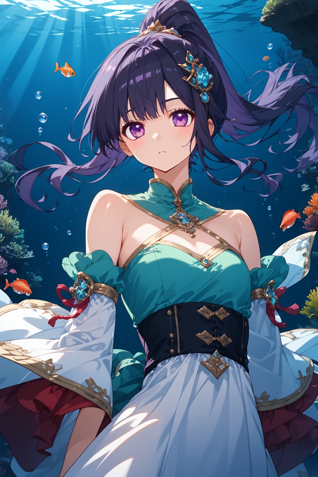 1girl,  solo,  dress on Tensor.Art