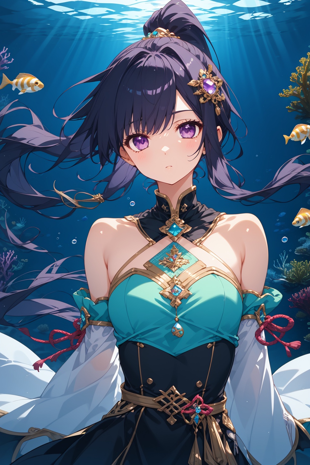 1girl,  solo,  dress on Tensor.Art