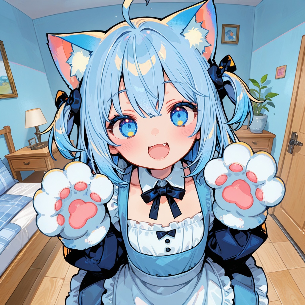 1girl,  little girl,  cat girl on Tensor.Art