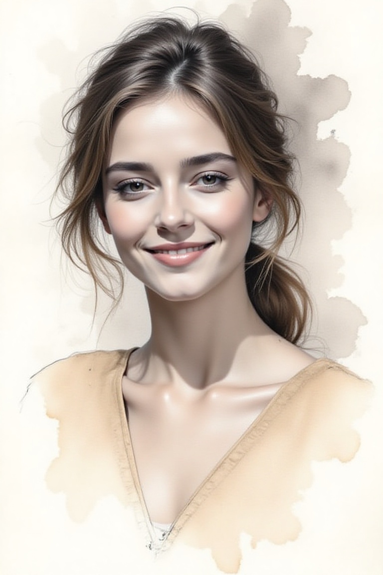 Portrait of a woman,  20yo,  upper body on Tensor.Art