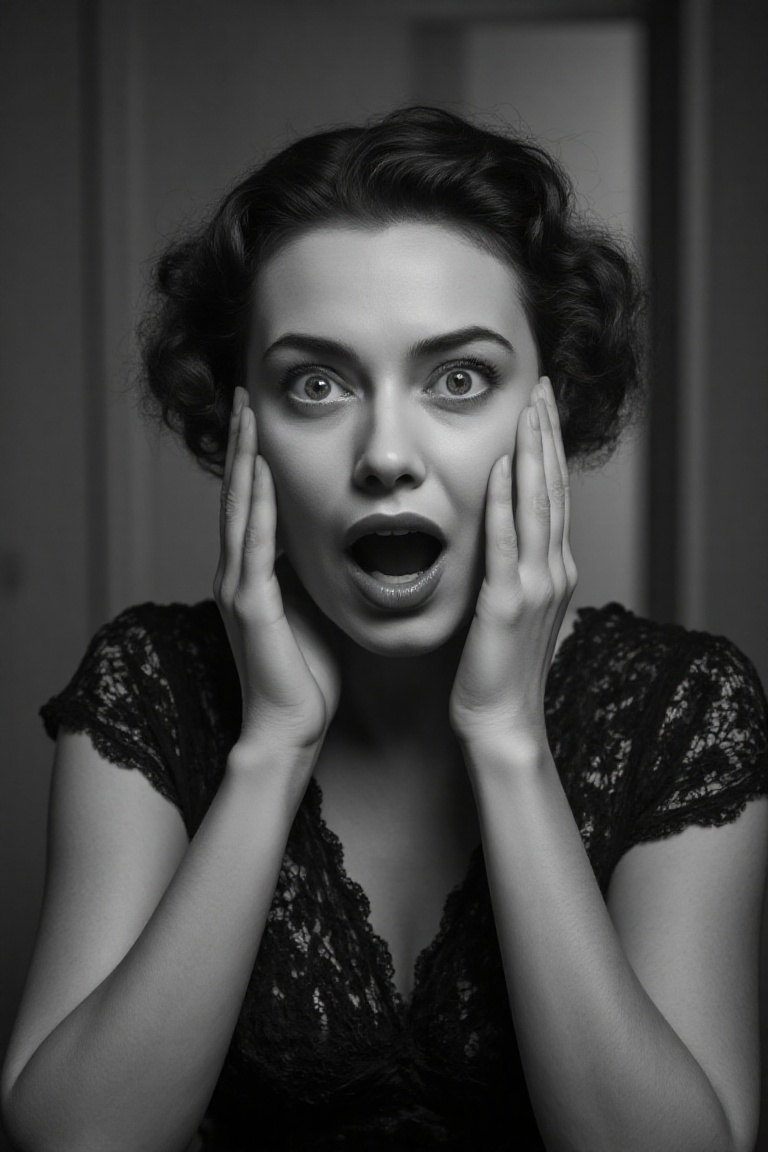 portrait shot of 1930s housewife,  gorgeous face,  petit on Tensor.Art