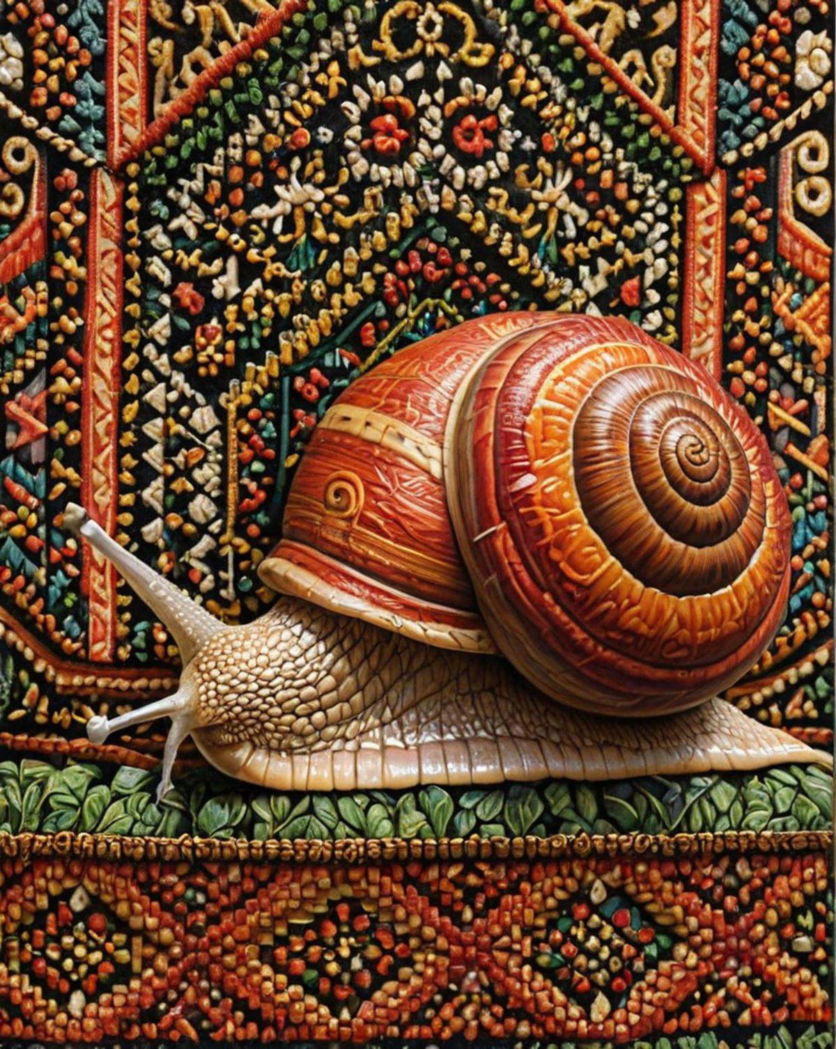 painting,  Snail,  intricate details on Tensor.Art
