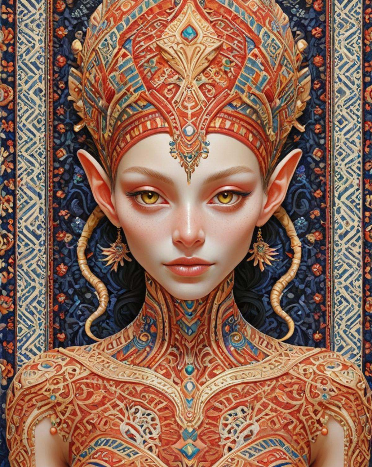 painting,  Female Alien,  painterly on Tensor.Art