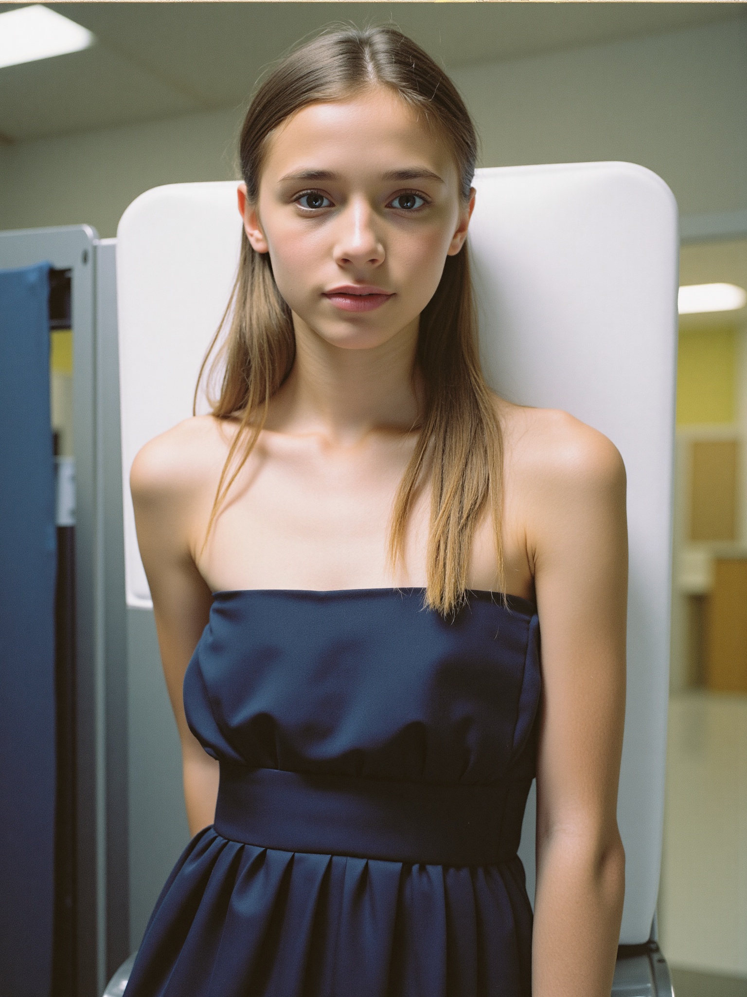 A photo of a 15-year-old Russian actress,  The image is shot on 35mm film with a shallow depth of field., on Tensor.Art