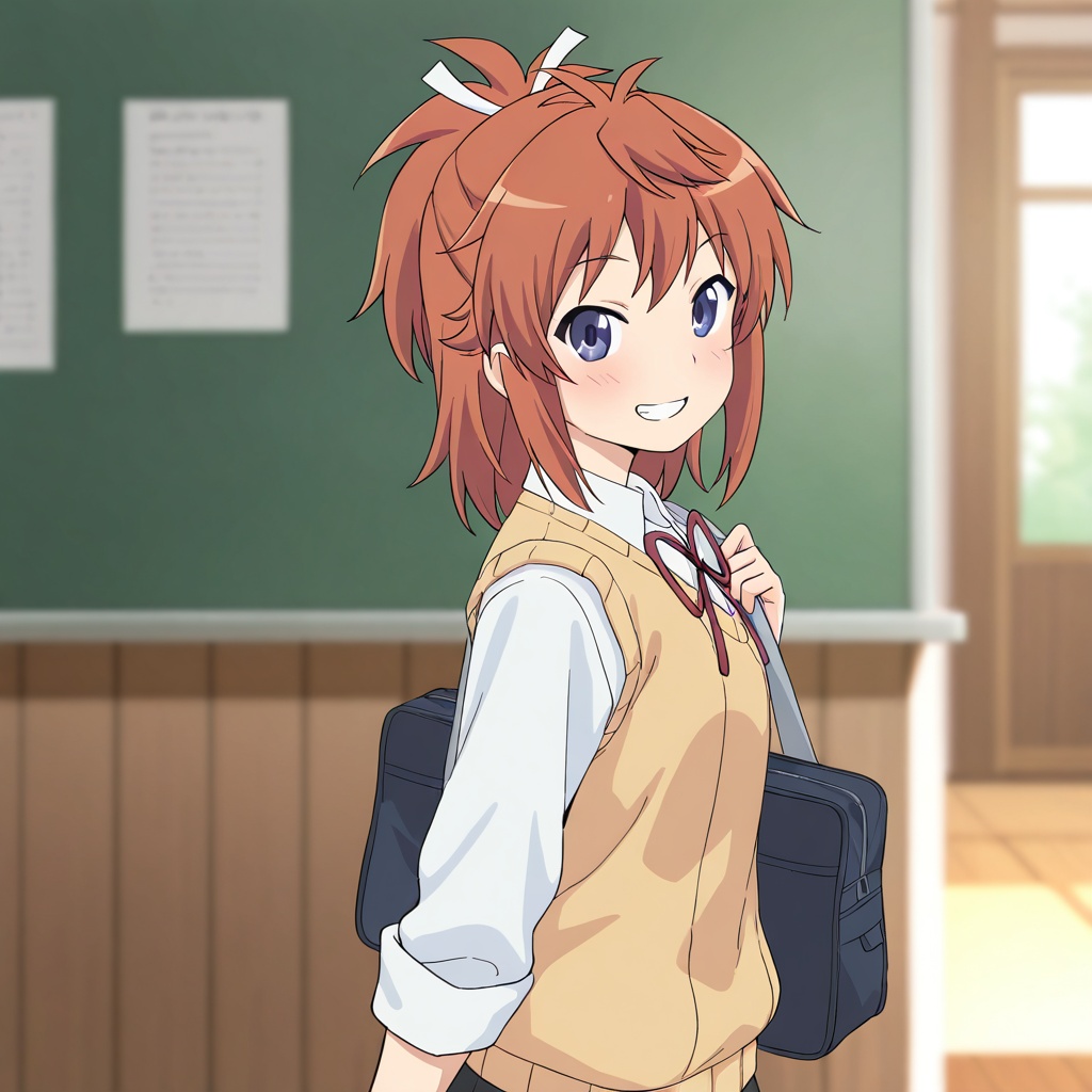 Koshigaya natsumi (Non Non Biyori),  brown hair,  blue eyes on Tensor.Art