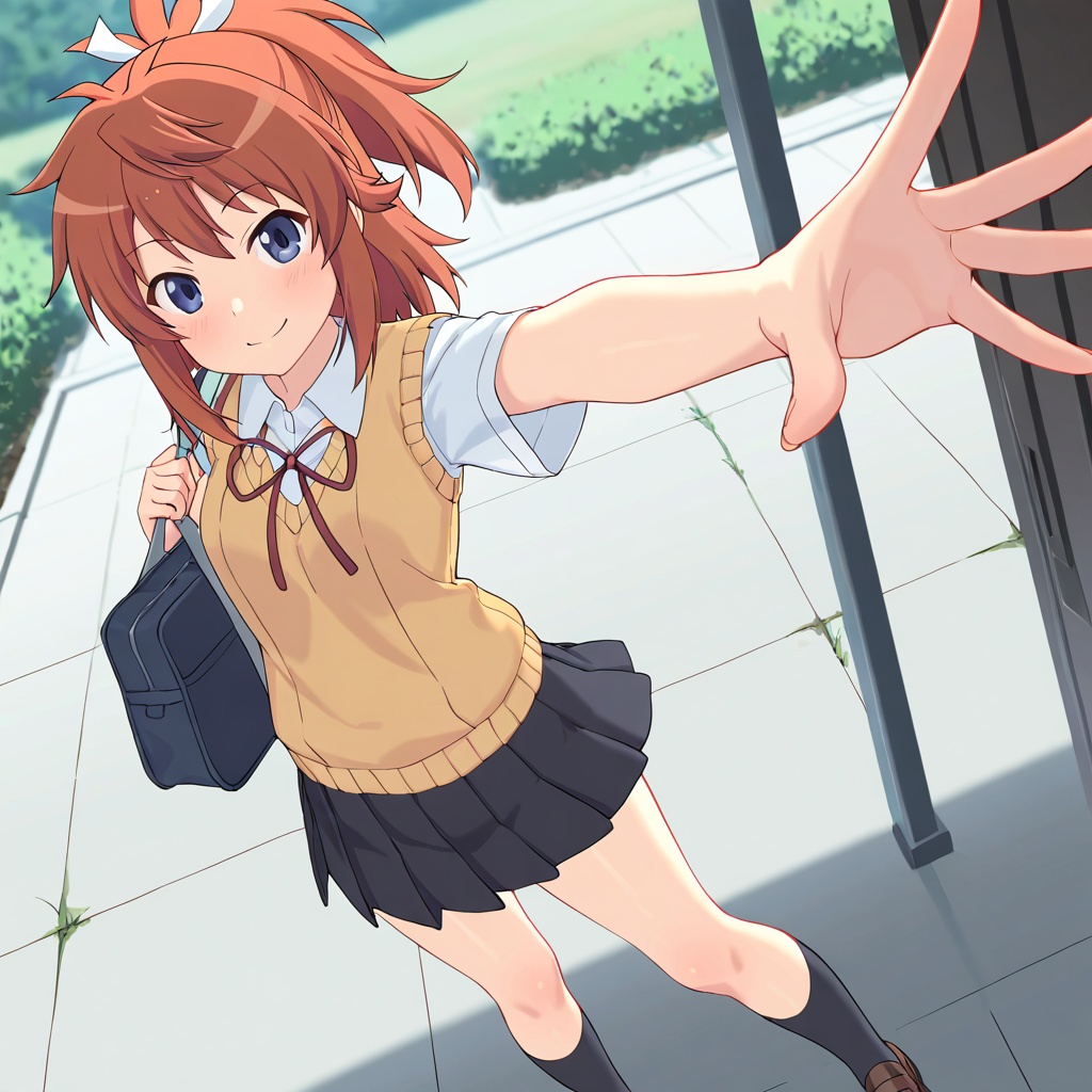 Koshigaya natsumi (Non Non Biyori),  brown hair,  blue eyes on Tensor.Art