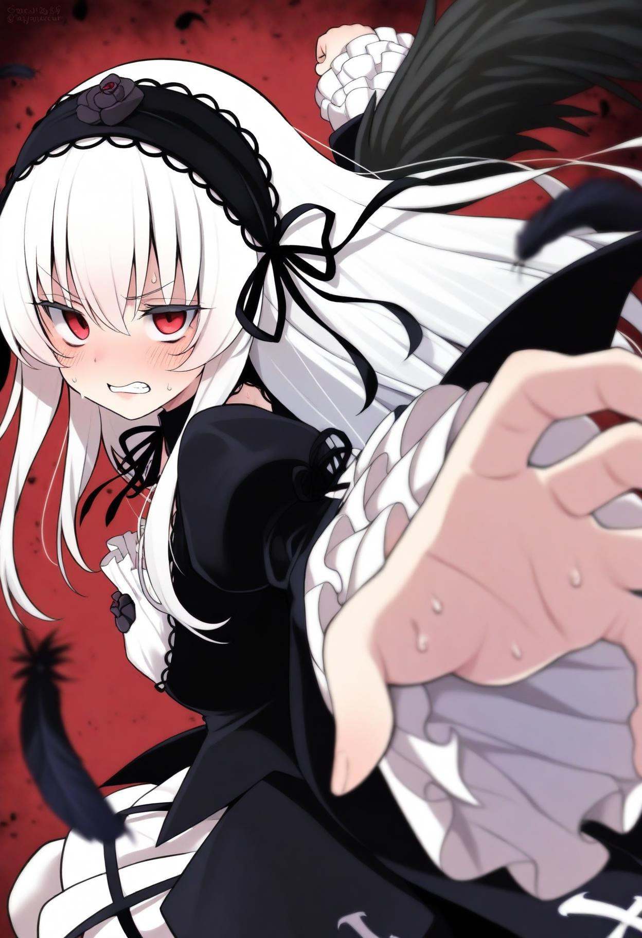 1girl,  suigintou,  rozen maiden on Tensor.Art
