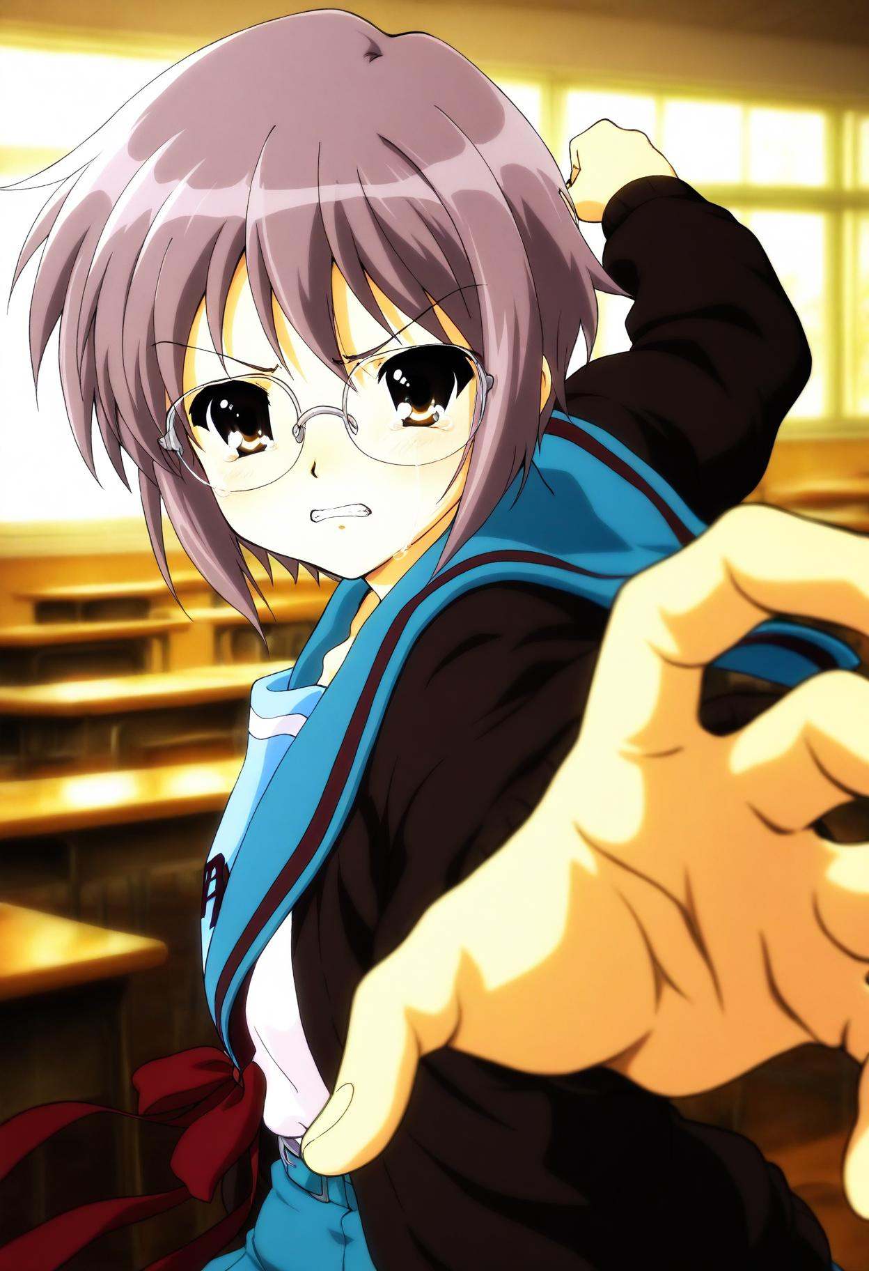 1girl,  nagato yuki,  suzumiya haruhi no yuuutsu on Tensor.Art