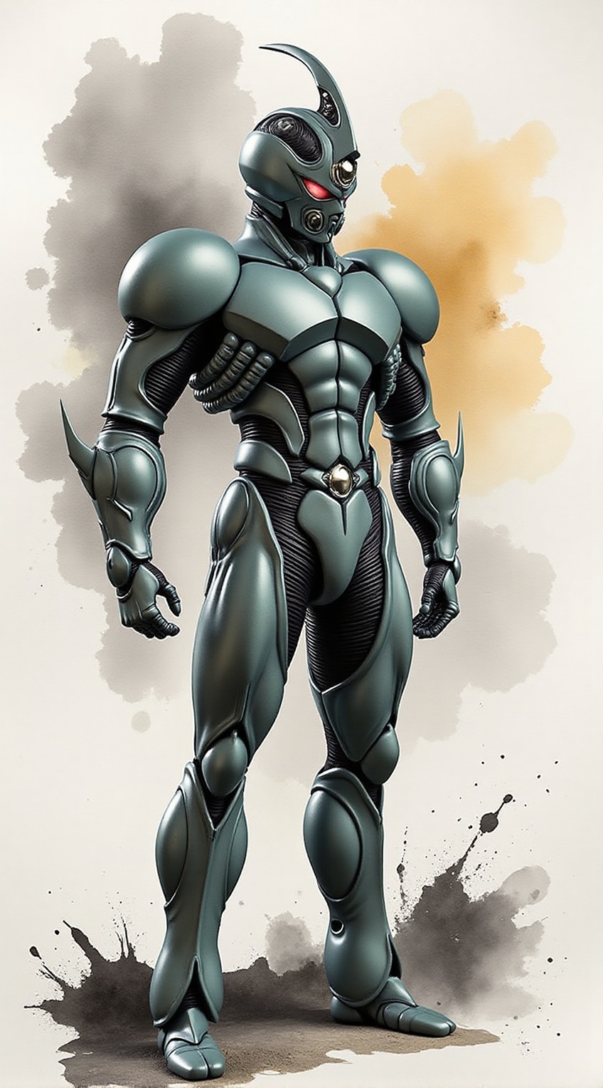 Close-up portrait of Bio Booster Armor Warrior,  rule of thirds,  masterpiece on Tensor.Art