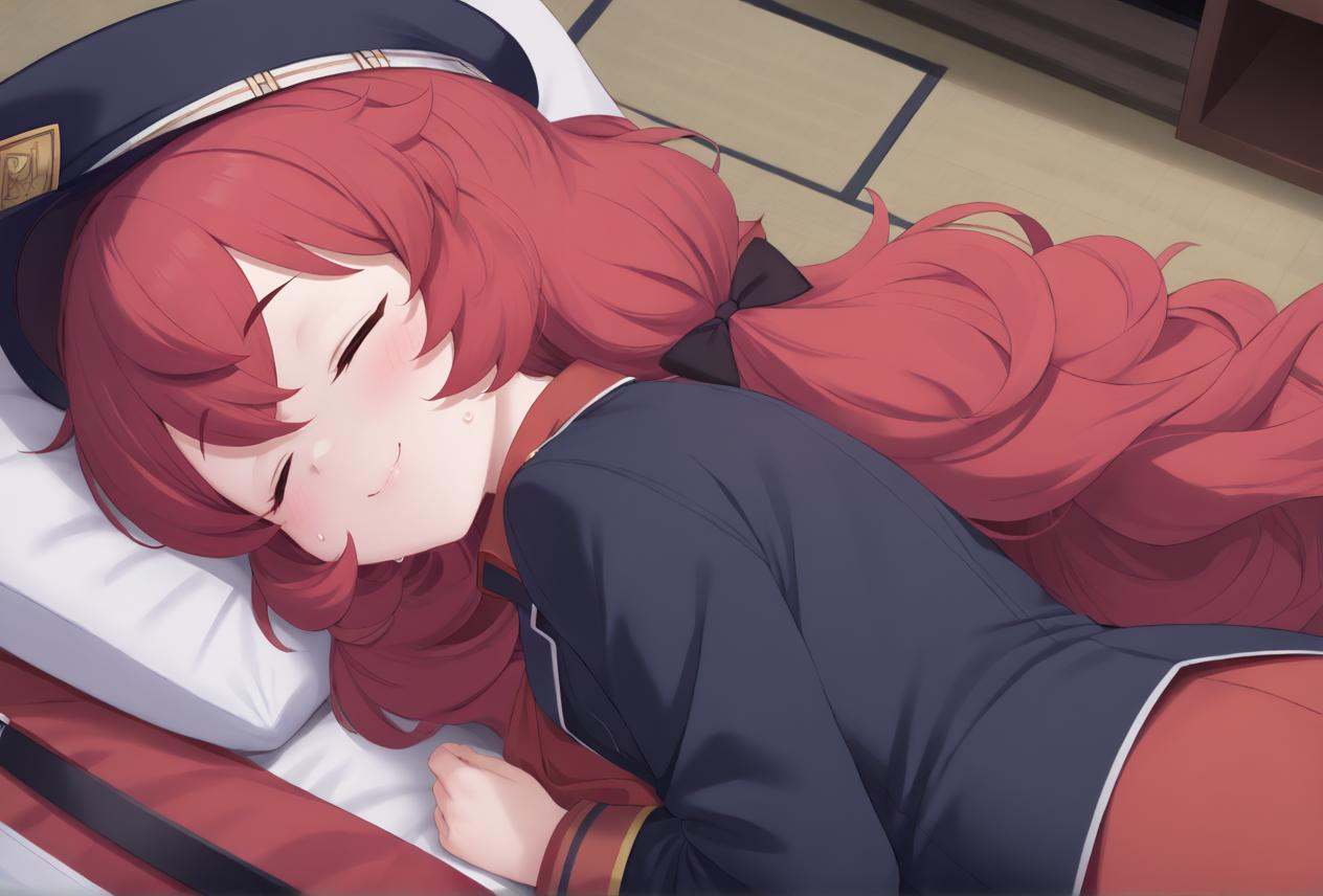 seductive smile,  gradient hair,  low twintails on Tensor.Art