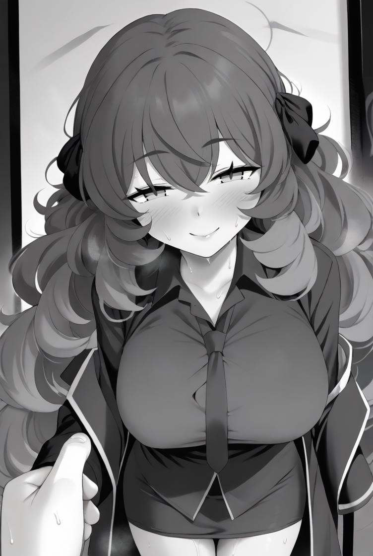 seductive smile,  gradient hair,  low twintails on Tensor.Art