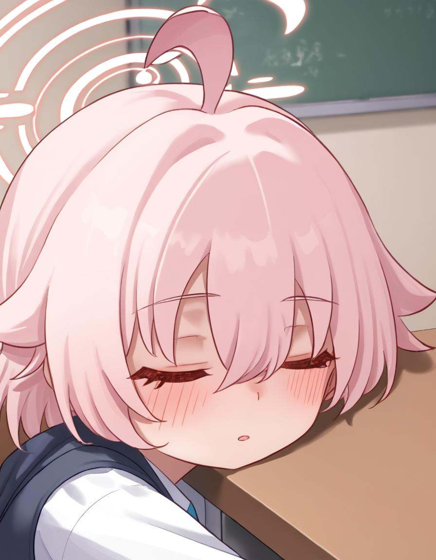 hoshino,  classroom,  sleeping on Tensor.Art