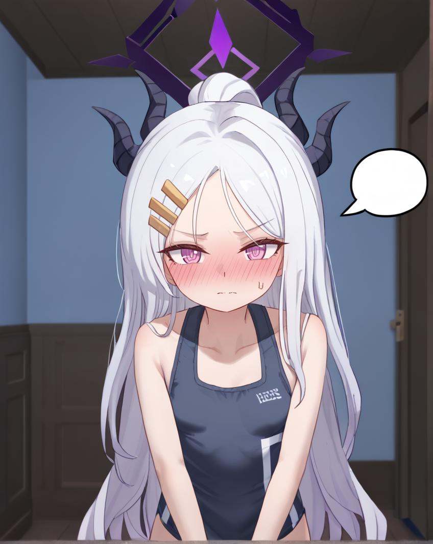 hina,  looking at viewer,  embarrassed on Tensor.Art