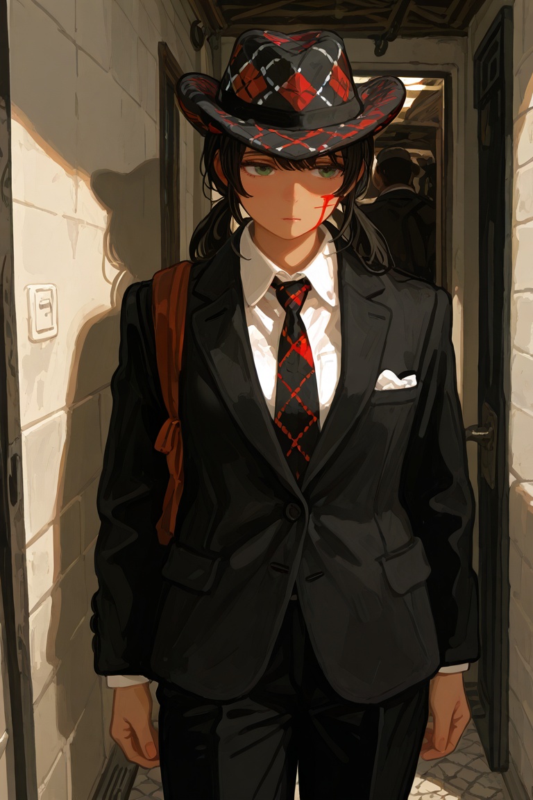 newest,  late,  A lone figure on Tensor.Art