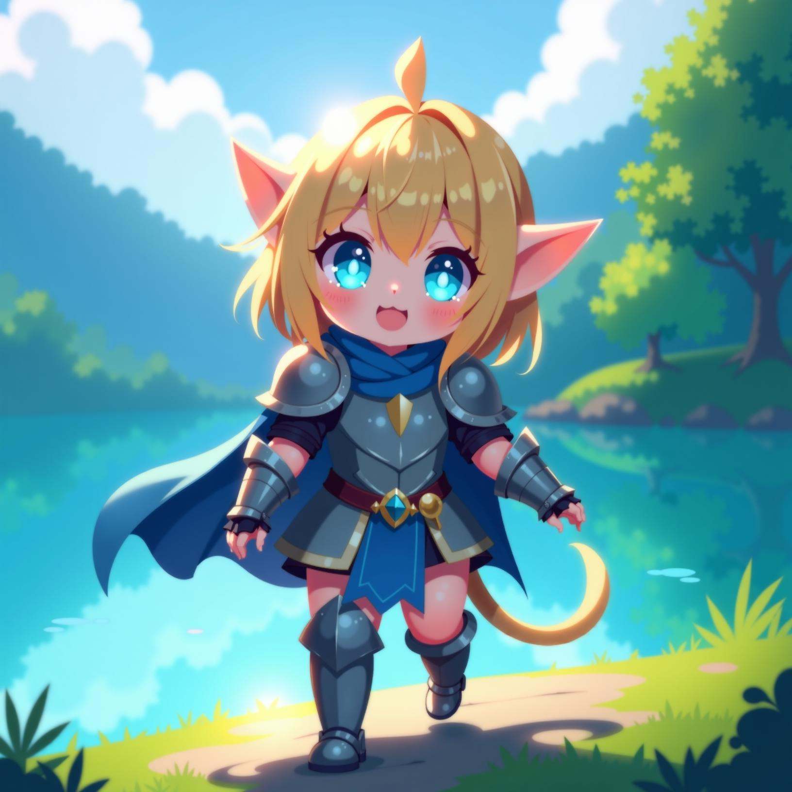 Positive prompt:This is a high quality anime style digital painting of 1girl,  cute,  goblin girl on Tensor.Art