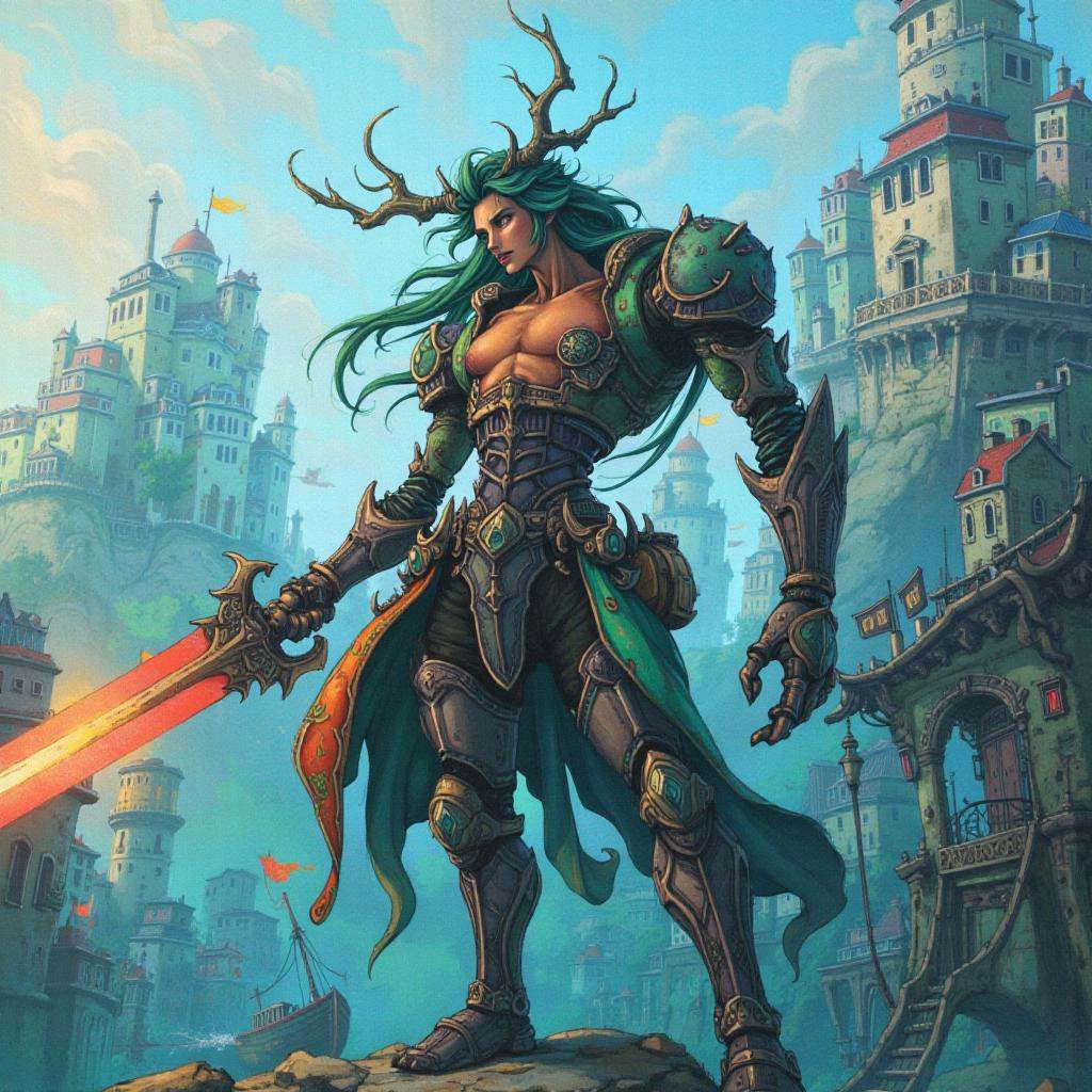 Positive prompt:anime style rough impressionist digital painting,  epic mecha anime,  Siren Seas on Tensor.Art