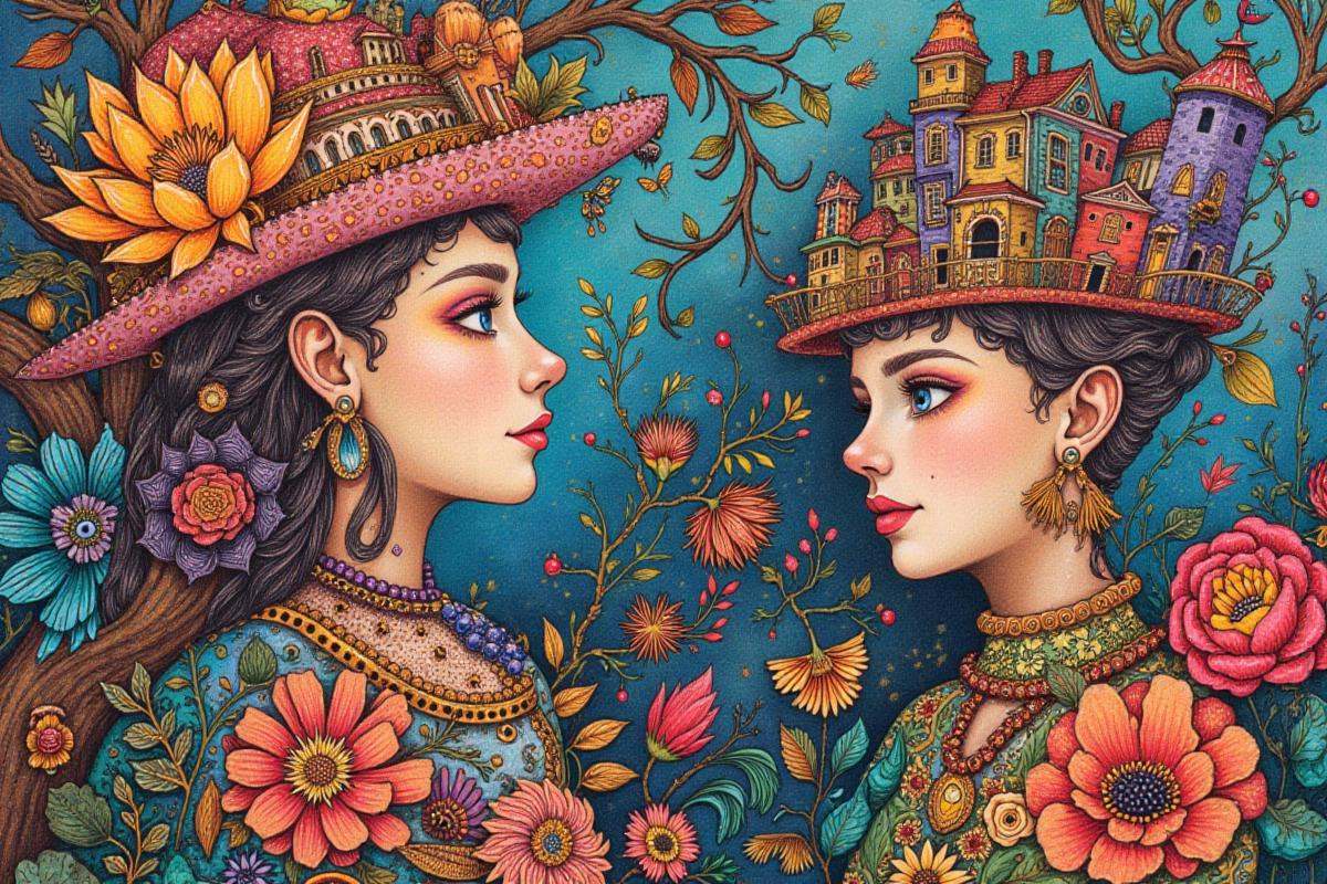 Positive prompt:surreal intricate colored drawing on Tensor.Art