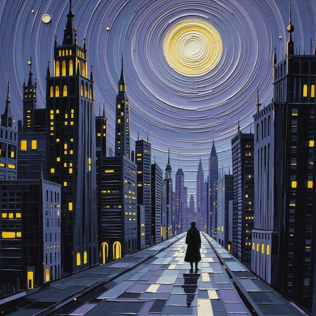 Positive prompt:anime style thick textuyred brush strokes impasto oil painting,  cartoon,  horror on Tensor.Art