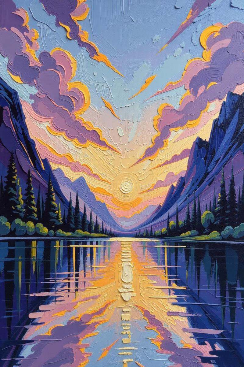 Positive prompt:anime style thick brush strokes impasto oil painting,  speedpainting,  moody irridescent vivid burlywood c...