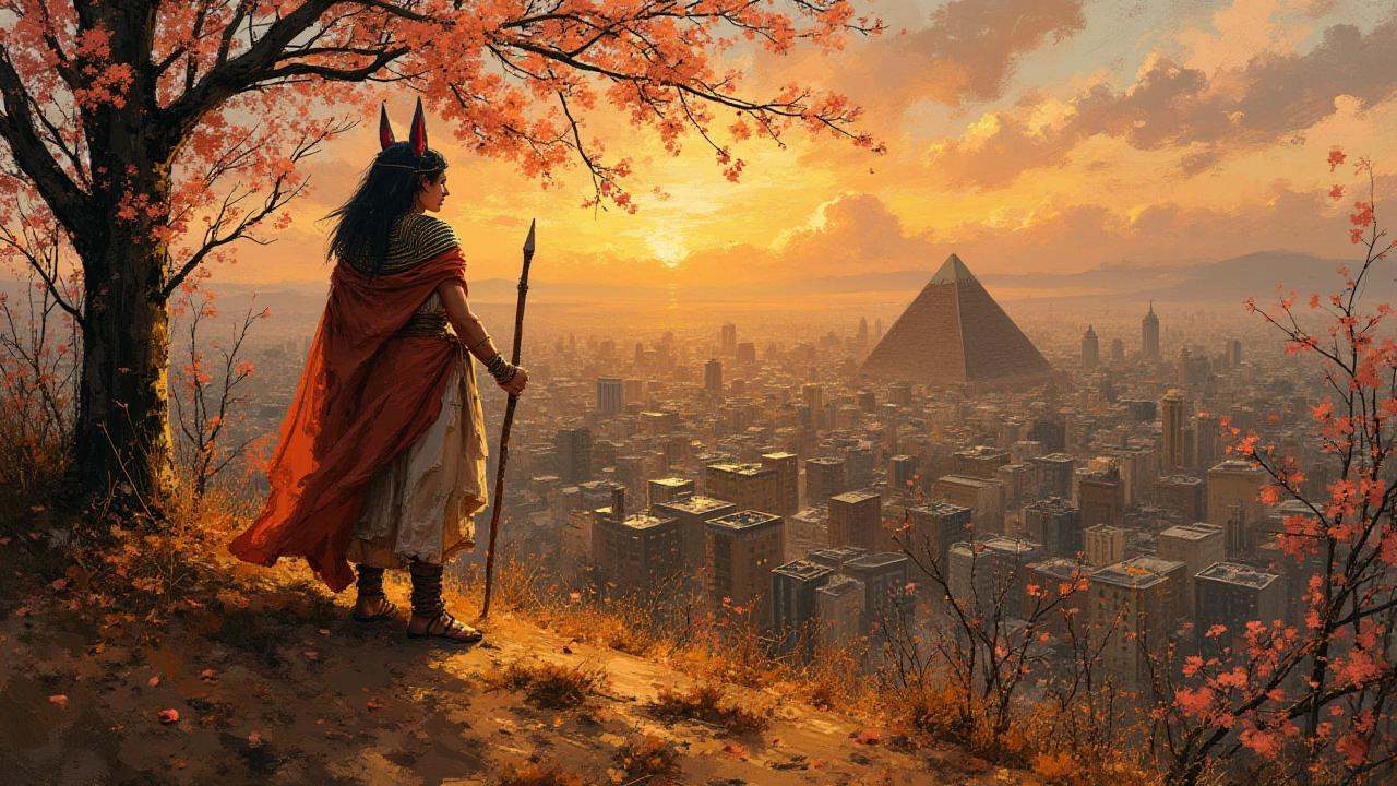 Positive prompt:anime style rough digital painting,  lusty urban fantasy,  ancient egyptian indescribable fantasy metropol...