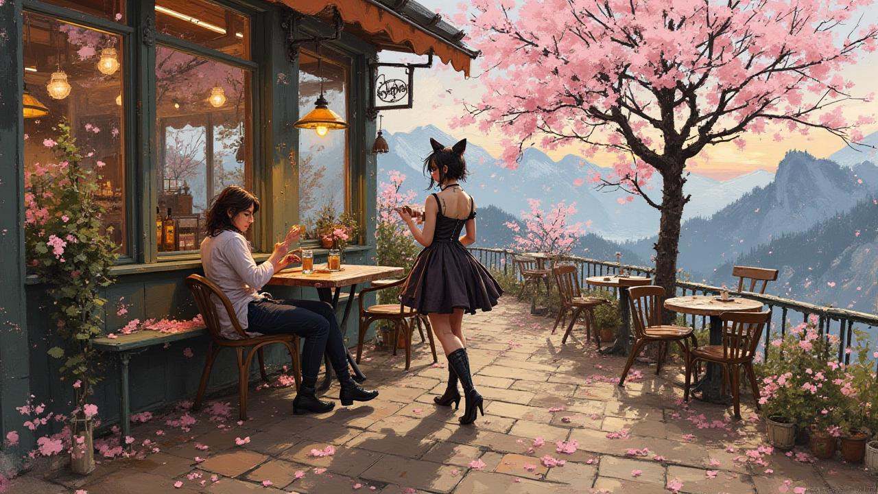 Positive prompt:anime style impressionist digital painting,  rough palette knife painting,  space period drama on Tensor.Art