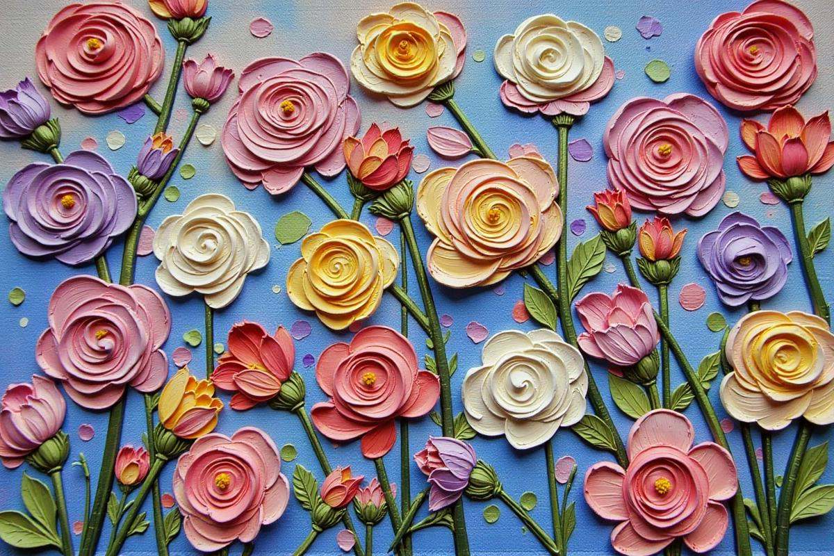 Positive prompt: thick impasto oil painting on Tensor.Art