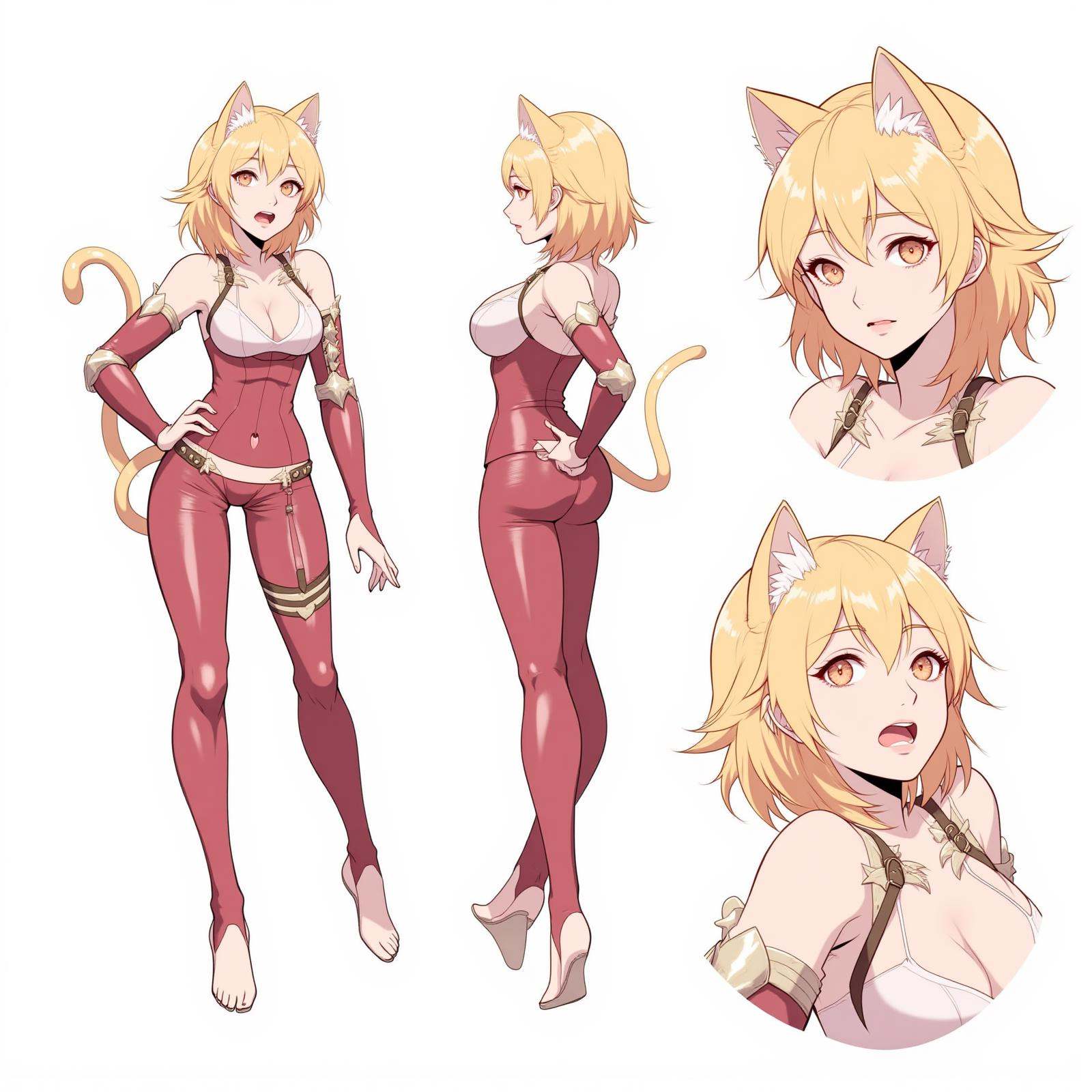 Positive prompt:character concept,  multiple angles,  multiple full body poses on Tensor.Art