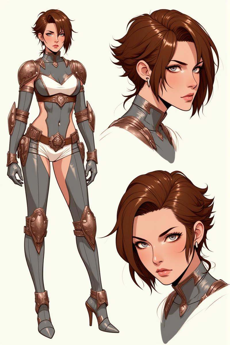 Positive prompt:character concept,  multiple angles,  multiple full body poses on Tensor.Art