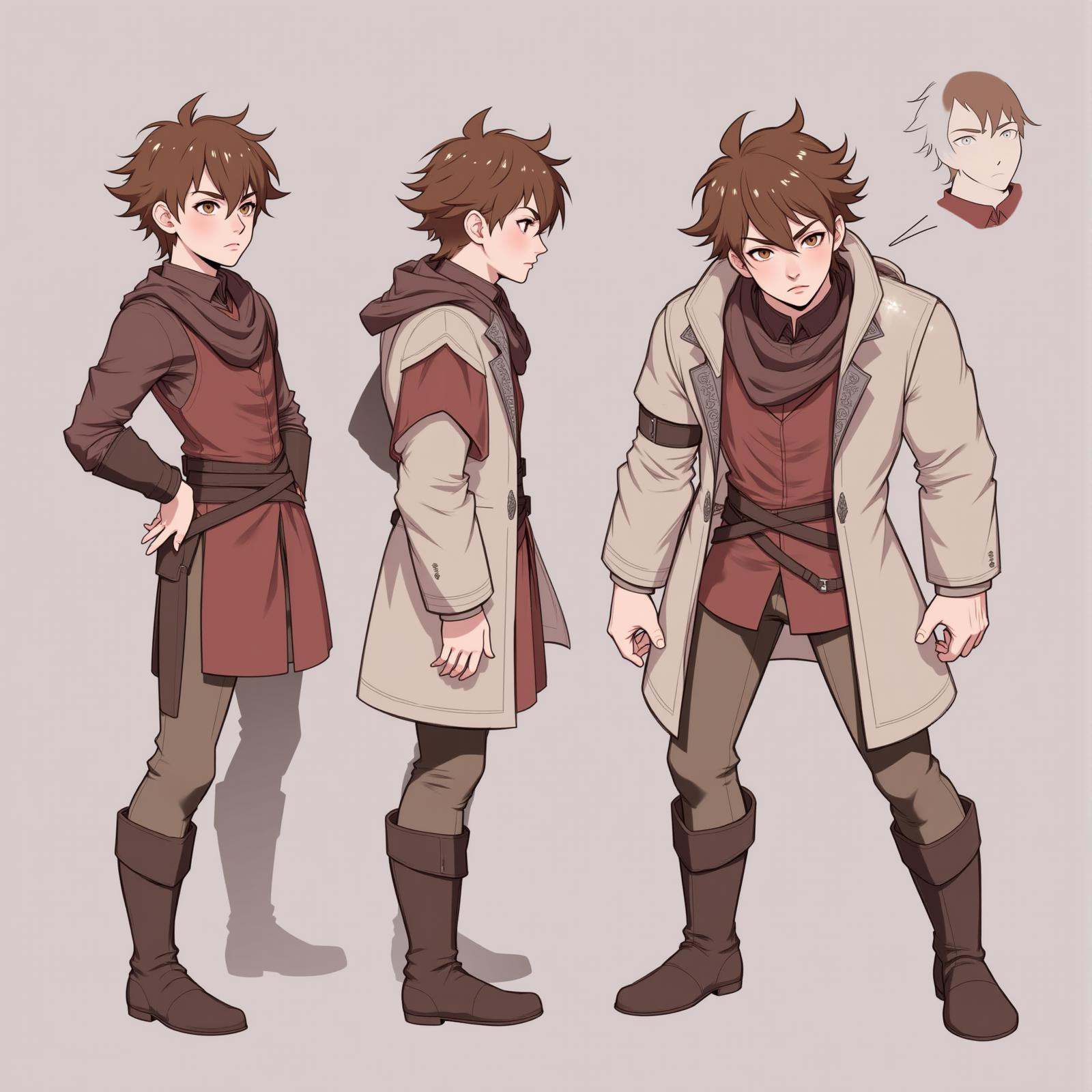 Positive prompt:character concept,  multiple angles,  multiple full body poses on Tensor.Art