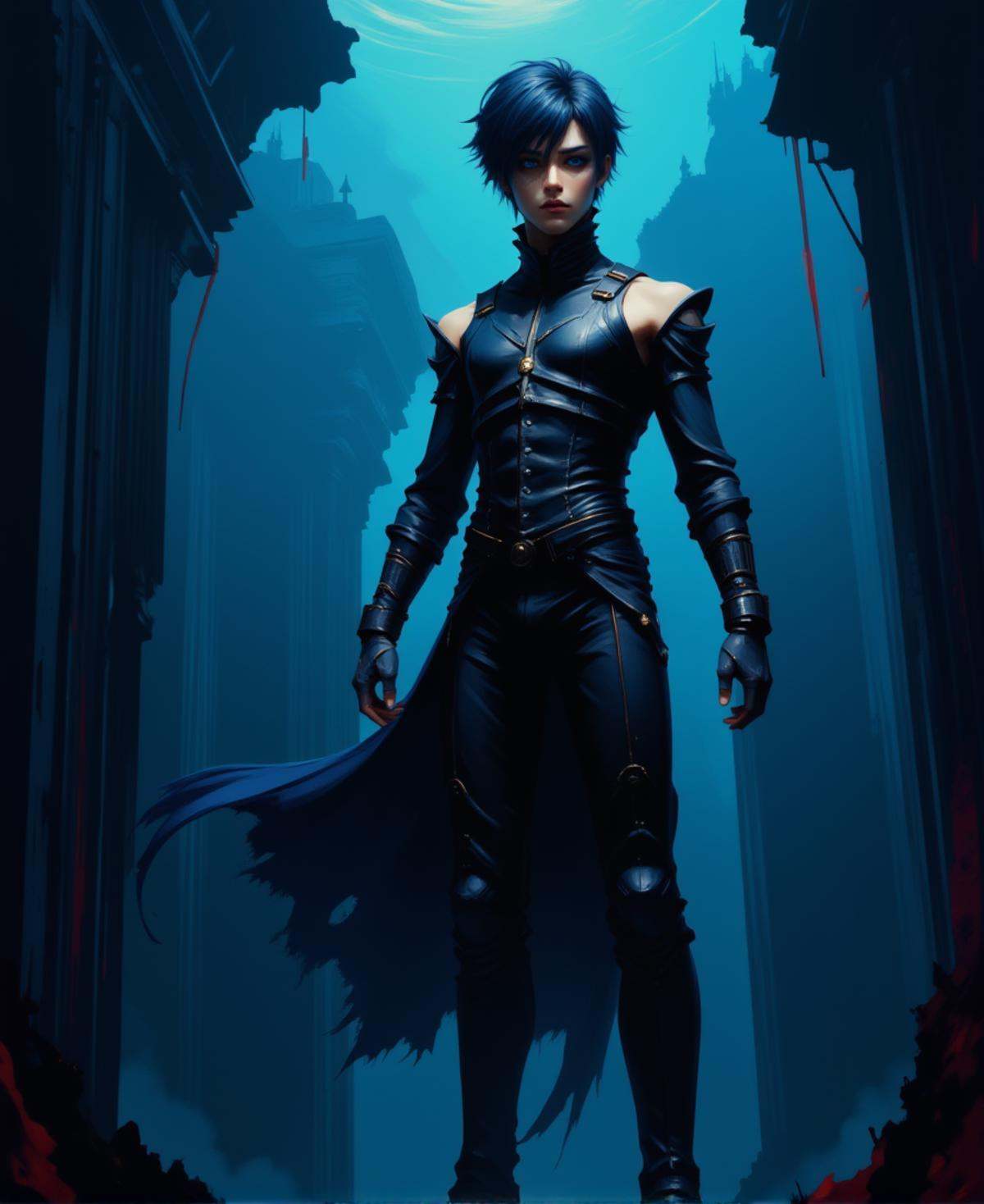 Positive prompt:moody scifi digital painting,  glam man, on Tensor.Art