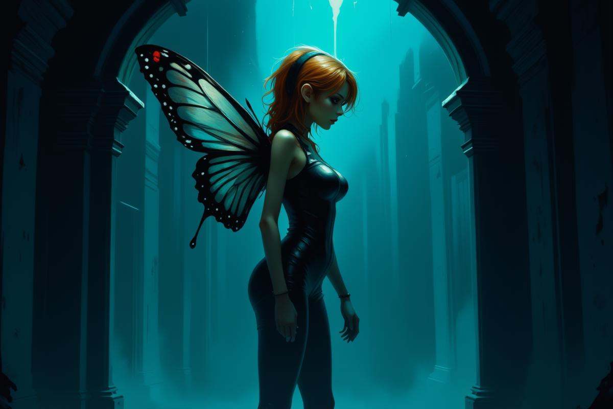 Positive prompt:moody anime style scifi digital painting,  1girl,  woman on Tensor.Art