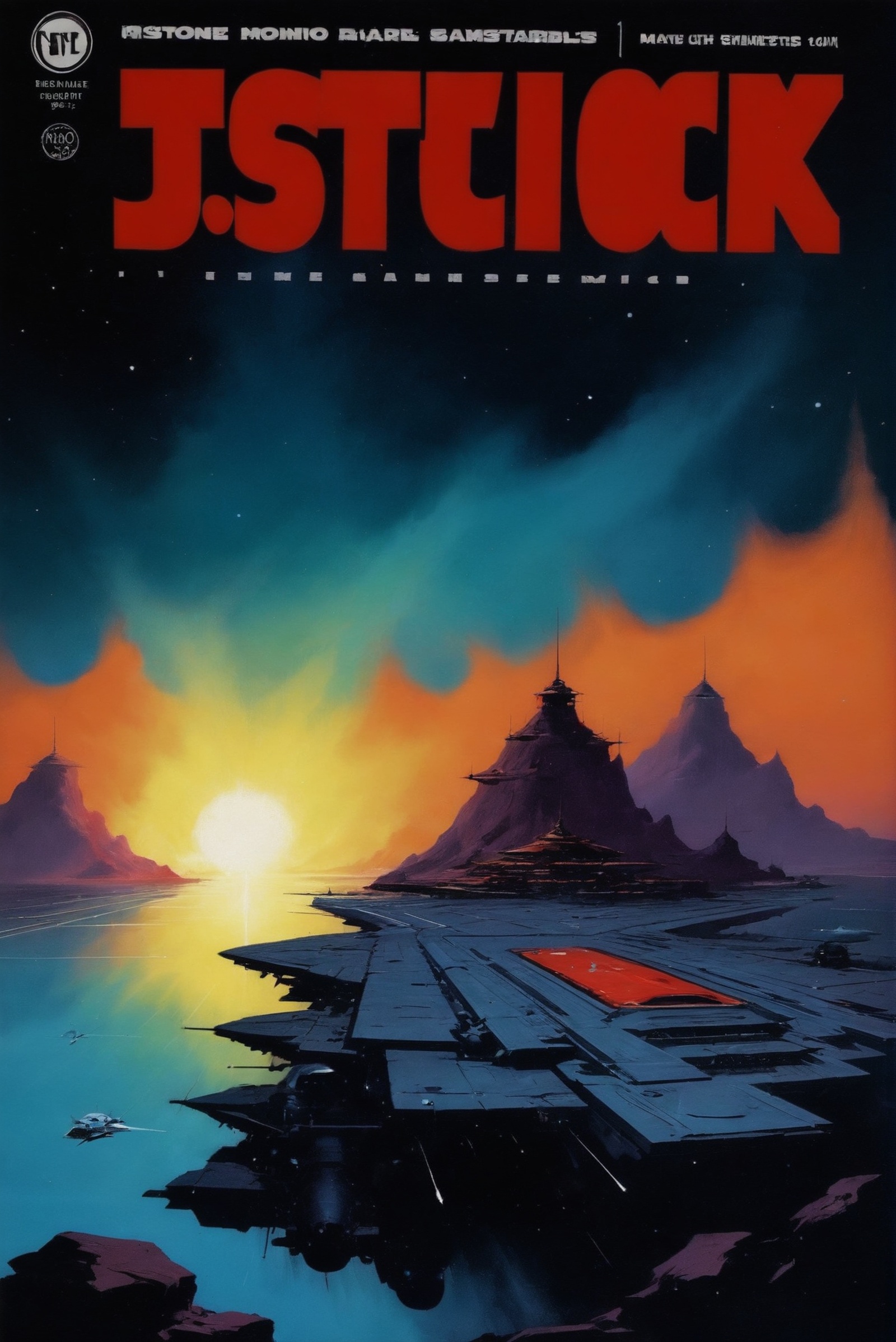 retro 1960s fantasy comic book cover,  rough brush strokes,  comic book style on Tensor.Art
