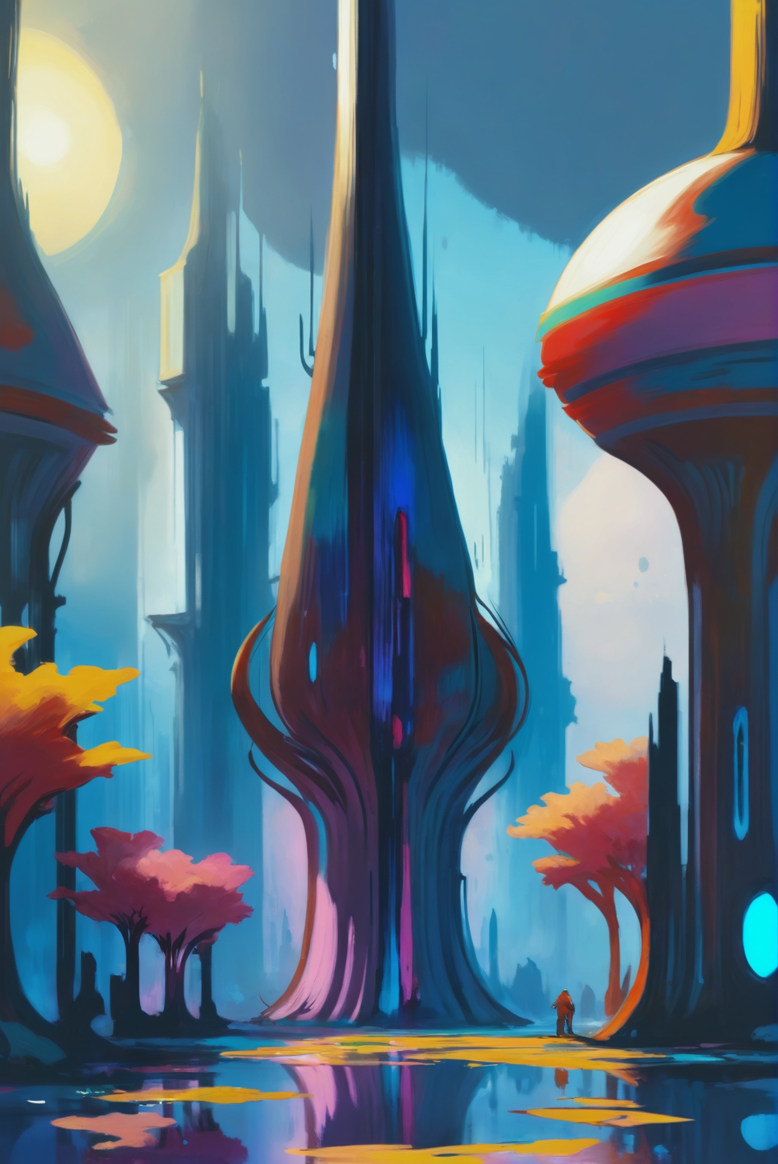 digital painting,  far future scifi,  noon on Tensor.Art
